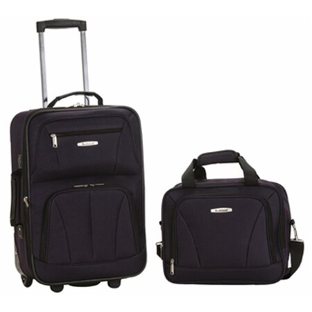 Rockland 2 PC LUGGAGE SET - PURPLE RO130608